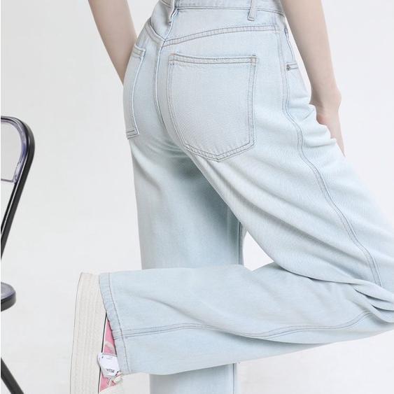 #1 Celana jeans wanita Kulot Jeans Wanita jeans high waist Kulot Loose Lipat Panjang 6