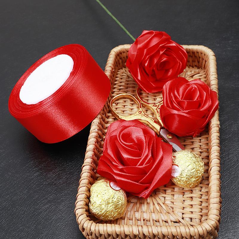 Satin Ribbon, 1 Roll Gift Wrapping Ribbon, Suitable for DIY Handmade Gift Packaging Ribbon, Flower Bouquet Party Home Decoration Supplies 7