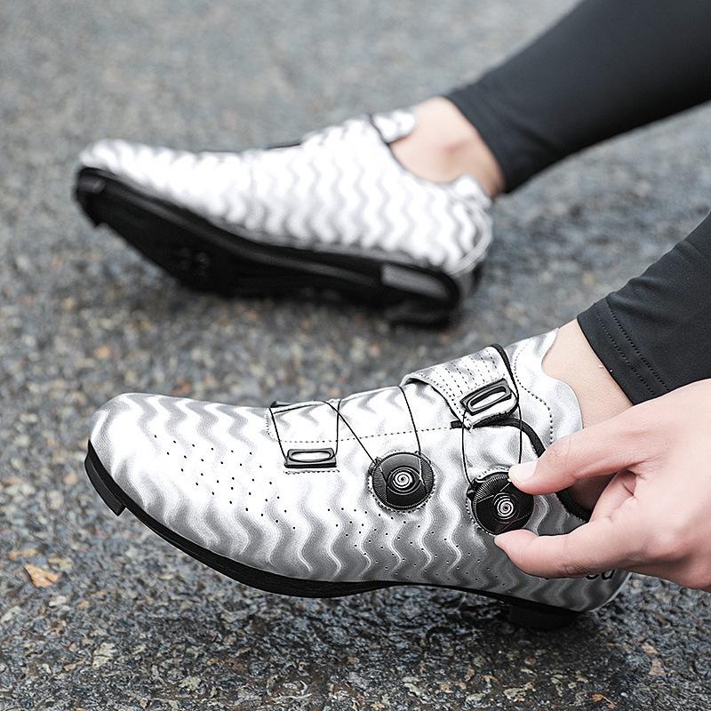 Factory Direct Sale Road Race Outdoor Bicycle Cycling Shoes Double Swivel Buckle Large Size Export Lockable Cycling Shoes No 2