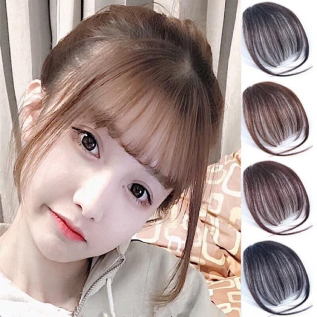 Tóc giả mái thưa, Làm Bằng Tóc Thật 100% Dệt Tay - Tóc Mái Giả Thưa Tóc Thật Hàn Quốc 2
