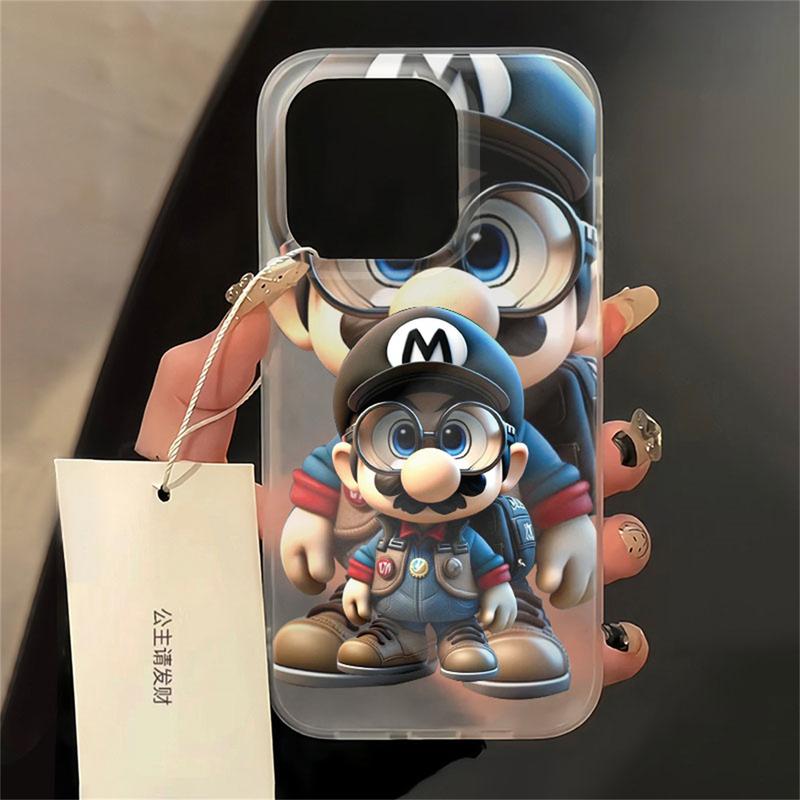 Ốp Lưng Phong Cách Mới Dành Cho IPhone 11 15 14 13 12 Pro Max X XR Xs Max 8 7 Plus SE 2020 Nghệ Thuật Thời Trang Tái Tạo Thiết Kế Mario Chất Liệu TPU Chống Sốc Ốp Điện Thoại Phụ Kiện