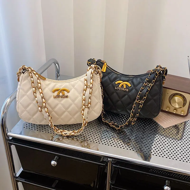 Túi xách tay nữ kẹp nách ô trám size 22
