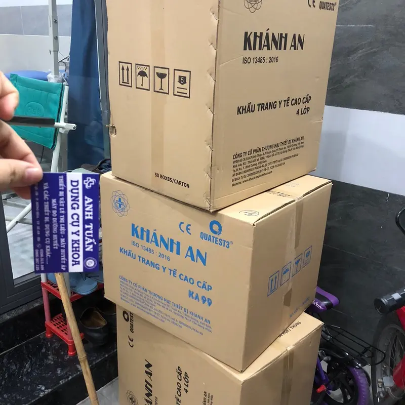 COMBO 10 hộp (300 cái) KHẨU TRANG KHÁNH AN KA 99 màu trắng 299k 3