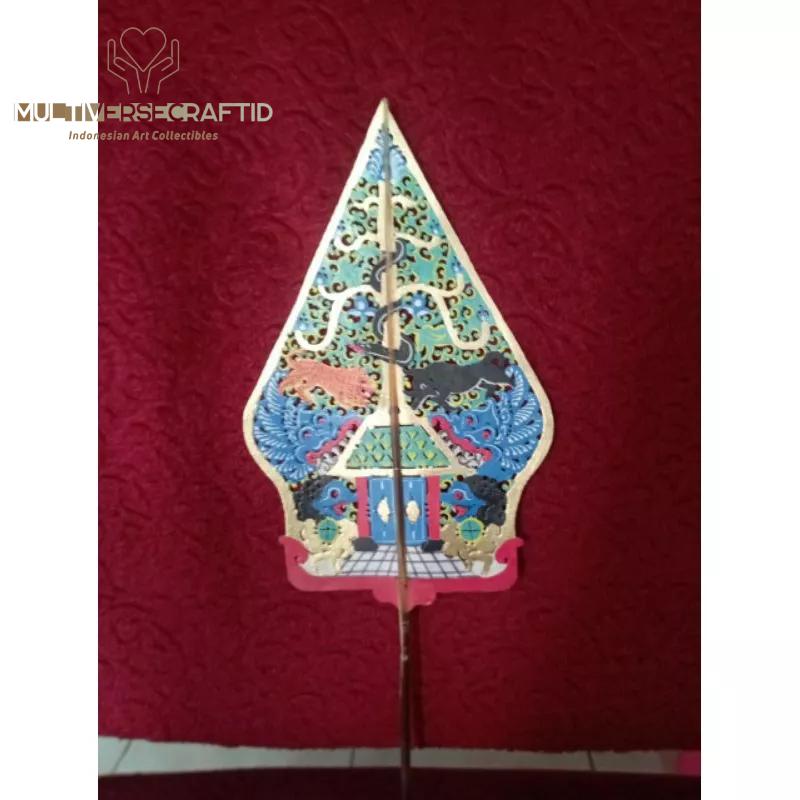 Miniatur Wayang Kulit Asli 30cm Gunungan Wayang Bahan Kulit Sapi 1