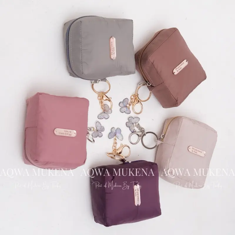 Mukena Calista Series By Mukena by Taufiq | Mukena Travel Mini Parasut Premium Polos | Mukena Travel Pouch Model 2in1 Resleting Dagu Nyaman Sajadah Atasan Lembut 5