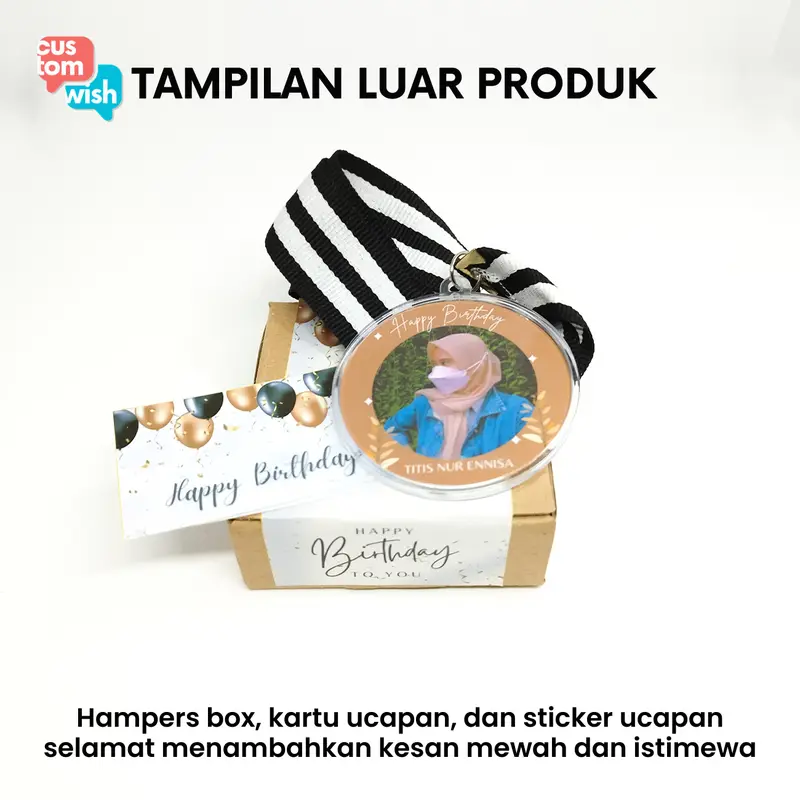 Kado ulang tahun Medali Custom Foto, Nama dan ucapan bisa kamu ganti suka suka, kado wisuda, hadiah ulang tahun, hadiah wisuda, hampers, mendali, kado custom 4