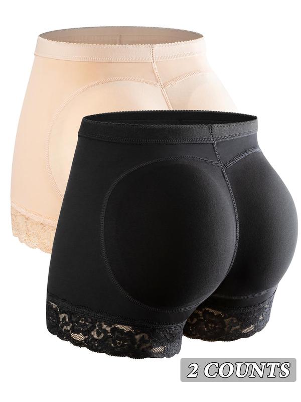 Women's Contrast Lace Low Waist Shapewear Panty, Tummy Control Butt Lifting Shapewear Bottoms, Women's Shapewear for Daily Wear 0