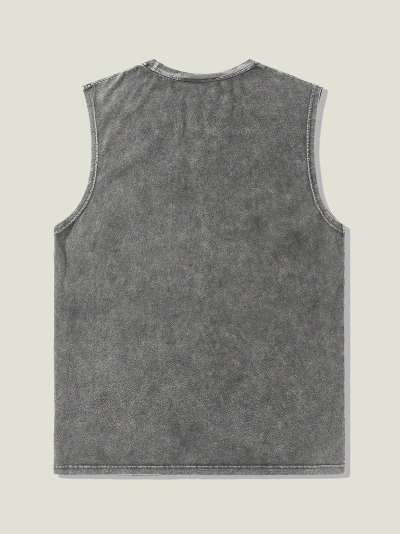 Product Introduction of Men's 100% Cotton Round Neck Tank Top, Regular Fit Casual Comfy Sleeveless Top for Daily Wear, Men's Clothes for All Seasons, Clothing 4