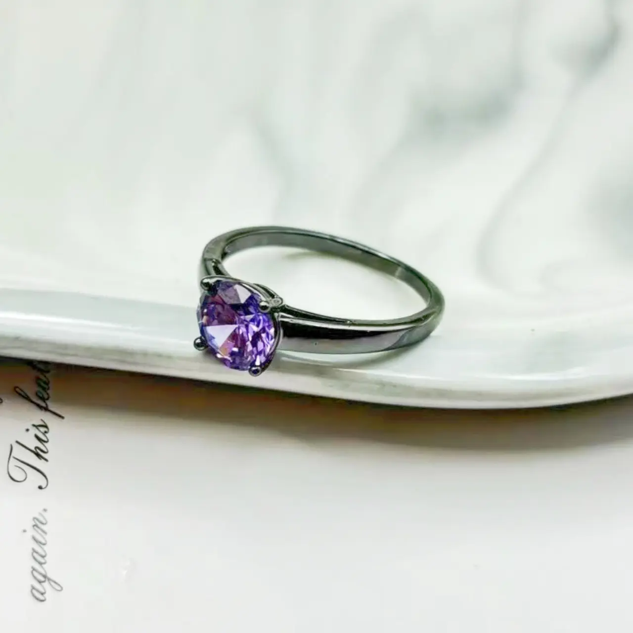 Trang sức kim cương tím, Dát Zircon, Bán Chạy, dành cho phụ nữ, Phong cách sáng tạo và Dễ Phối Đồ Món quà cho bạn gái, Bán Trực Tiếp từ nhà sản xuất