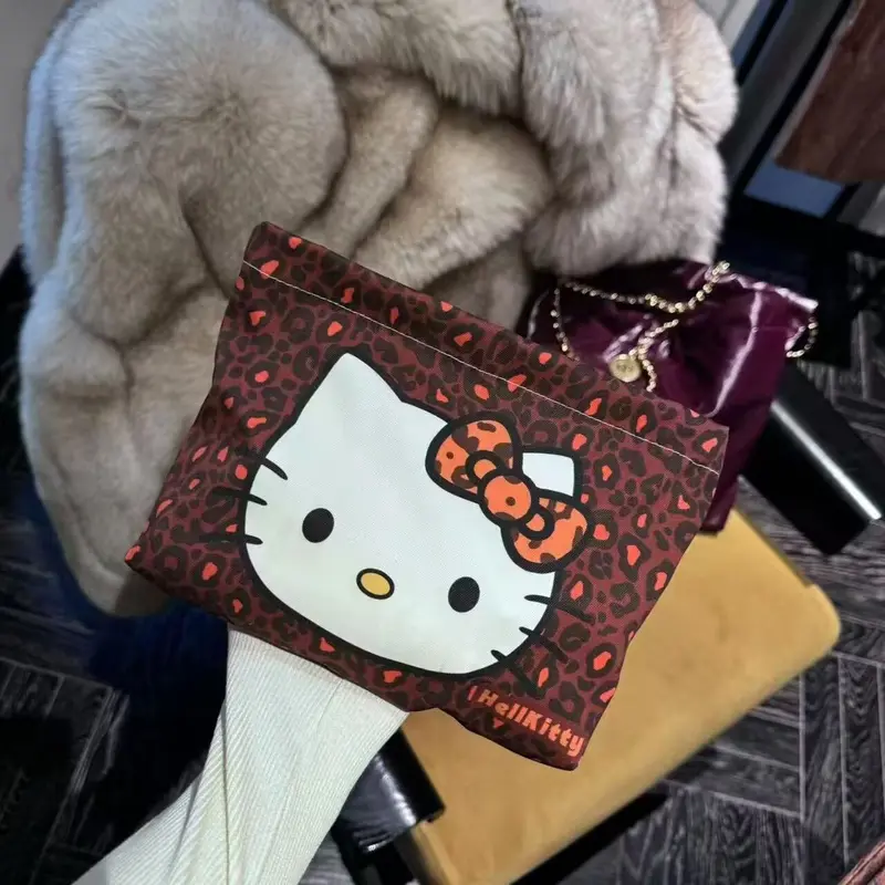 Túi Cầm Tay Hello Kitty, Dung Tích Lớn, Cầm Tay, Đồ Trang Trí Tinh Tế, Giá Trị Cao, Lưu Trữ, Túi Trang Điểm Hoạt Hình Dễ Thương, Năm 2025 5
