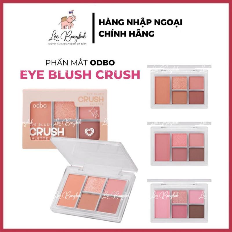 Nội Địa Thái Phấn Mắt Odbo 6 Ô Eye Blush Crush Palette ODS04 Cho Mắt Má Hồng Thái Lan 6g Nữ Trang Điểm LEEBANGKOK