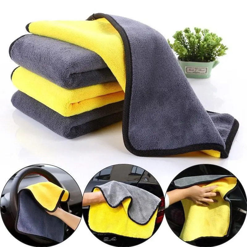 30*30 double-sided thick towel home car coral fleece super absorbent towel hand towel Cleaning Glass Cloth