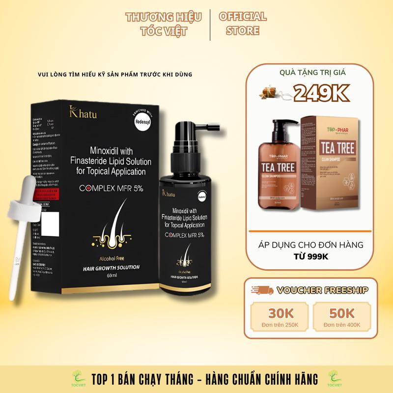  Serum hỗ trợ Mọc Tóc Minoxidil xịt mọc tóc Redensyl & Finasteride Complex MFR 5% Không Cồn  60ml  phân phối bởi TOCVIET 