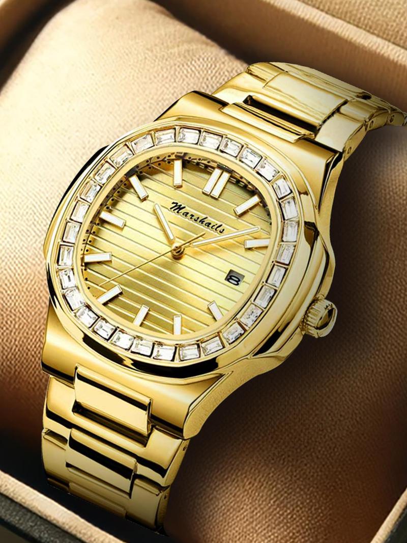 Product Introduction of Men's Business Fashion Round Dial Analog Quartz Watch, Fashion Watch for Party, Daily Clothing Decor, Trendy All-match & Exquisite Watch for Birthday Gift with Random Box 0