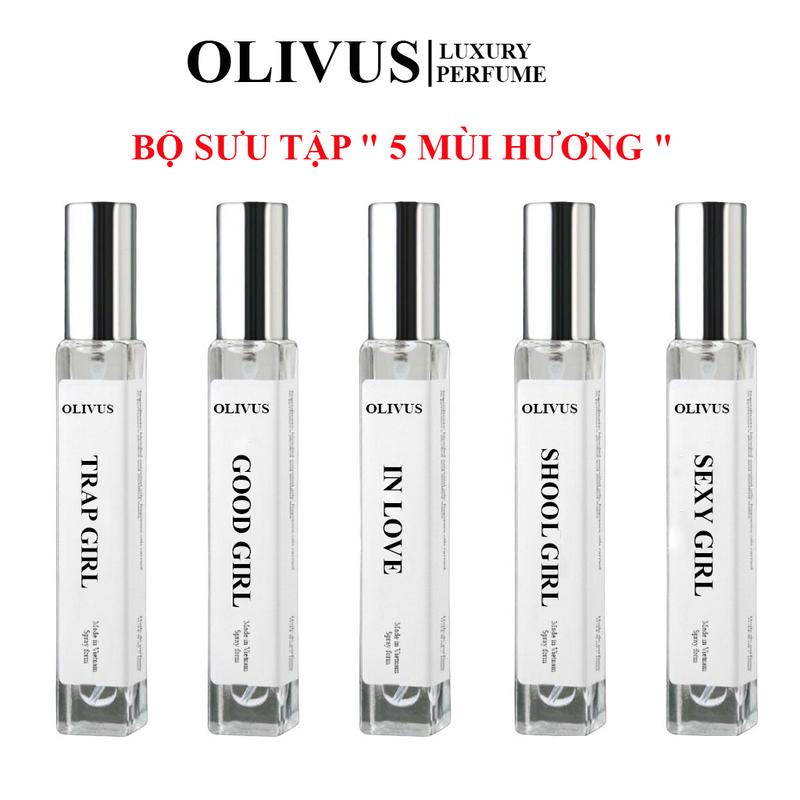 BỘ SƯU TẬP 5 MÙI NƯỚC HOA NỮ OLIVUS cá tính, nhẹ nhàng,ngọt ngào, quyên rũ, sang trọng Cosmetic Women Perfume Xịt Thơm