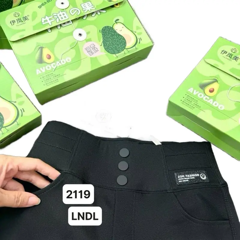 Quần legging QUẢ BƠ AVOCADO cạp cao - bản cạp trơn 3 cúc  2119 và dây đan 299 [ Không Lót nỉ ] 0