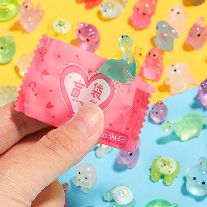 Product Introduction of Plastic Homemade Night Blind Bag Toys Children's Toys Mini 3D Animation Cute Imitation Night Blind Bag Toys 16