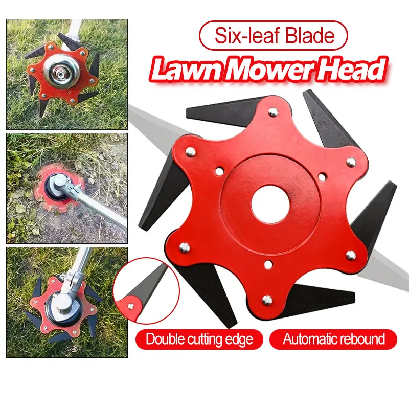 Universal Six-leaf Blade Cutter Blade Trimmer Metal Blades Trimmer Head Garden Grass Trimmer Head