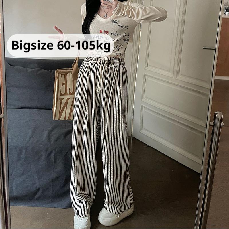 (Lẻ + combo) Quần kẻ sooc bigsize 60-110kg _ Quần Suông Kẻ Nữ Ống Rộng chất đũi xốp mát mẻ, phong cách Hàn Quốc Q2M