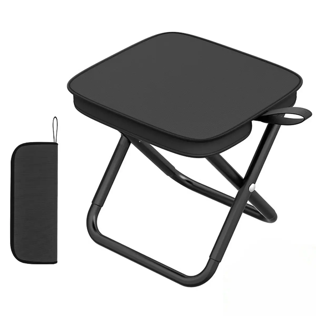 Portable Folding Stool, Camping Stool, Outdoor Collapsible Slacker Chairs with Zippered Carrying Bag, Folding Samll Chair, Lightweight Stool Seat for Outdoor Camping BBQ Fishing Garden Beach