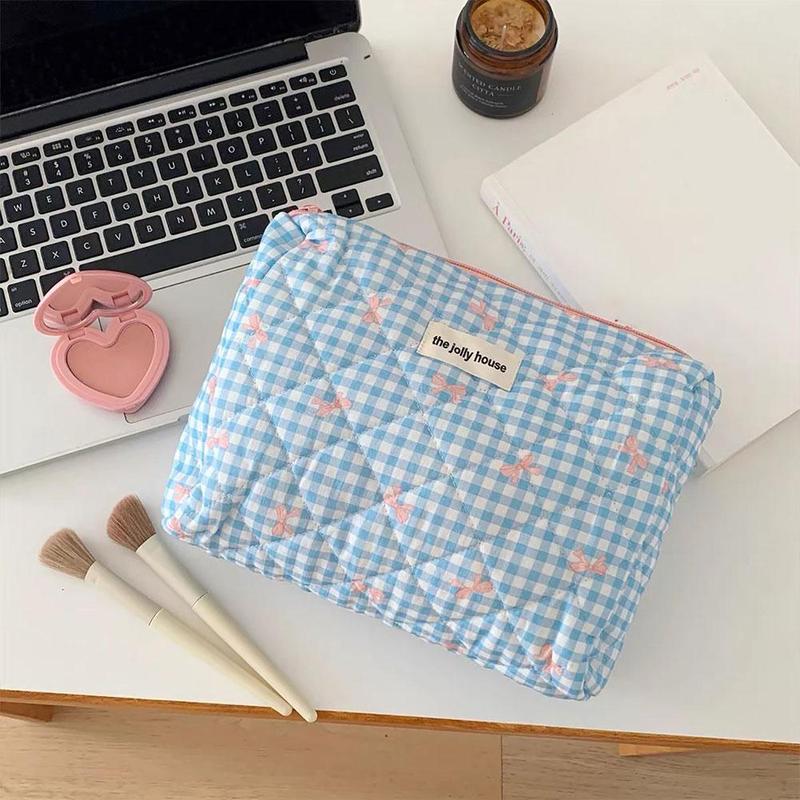 Product Introduction of Bowknot Cosmetic Bag Portable Soft Handbag Toiletries Capacity Bag Student Large Storage Bag 18