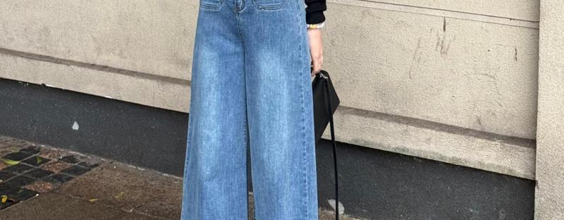 Product Introduction of Quần Culotte Denim, Ống Siêu Rộng, Dành Cho Nữ, Hàng Mới Về Mùa Hè 2024, Phong Cách Hàn Quốc, Cạp Cao, Ôm Sát, Thiết Kế Đẹp, Quần Ống Rộng, Chà Sàn 3