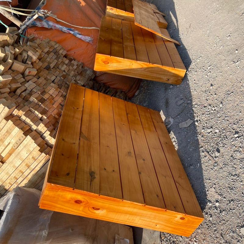 Giường ngủ palet đã sơn pu 9