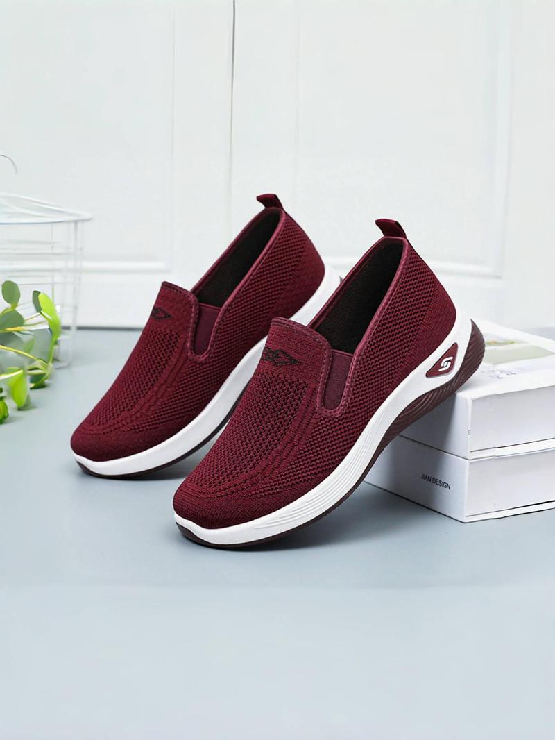 Product Introduction of Women's Mesh Breathable Lightweight Slip on Shoes, Casual Comfortable Low Top Shoes, All-match Commuter Shoes for Work & Daily Wear 19