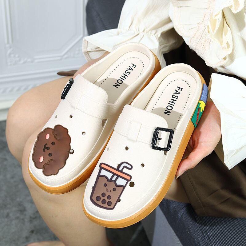 039-Giày Lỗ Bao Đầu nữ 2025 đế dày mùa hè 2 màu DéP Shoes 3