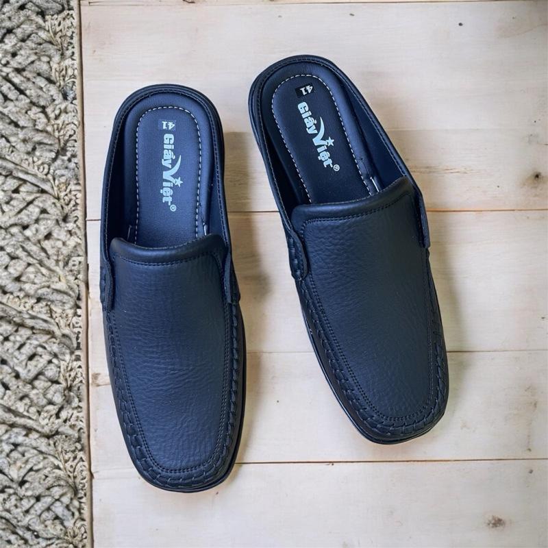 Giày Mọi Không gót Sang Trọng KHÂU ĐẾ CHẮC CHẮN [ CÓ HỘP ĐỰNG ] lịch sự thoải mái ( Ms: 010 ) Nam Shoes Cao Su DéP