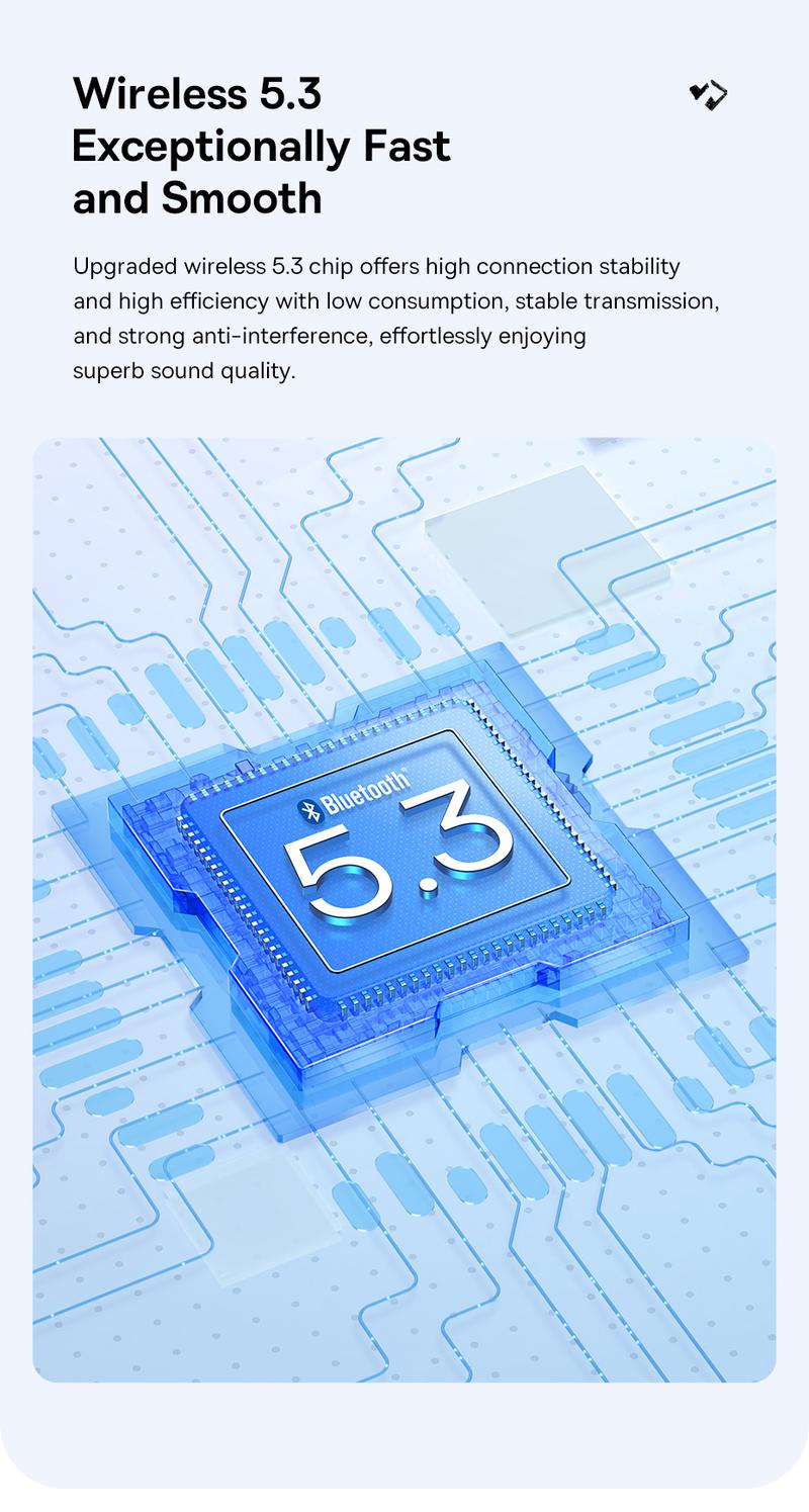 Product Introduction of Baseus Bowie pw02 TWS 5.3 Bluetooth earbuds smart noise reduction in-ear headset built-in microphone touch control true wireless earphone strong Bass Audio earphones 5