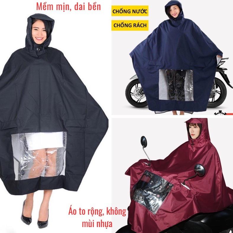 Áo mưa choàng cánh dơi vải dù, chống thấm nước, áo mưa đi xe máy