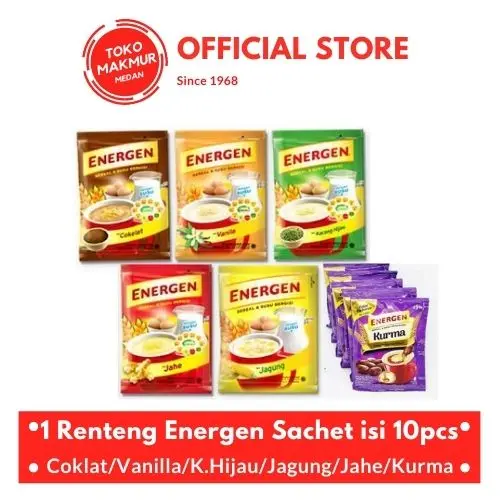 1 RENCENG ENERGEN SACHET ISI 10 SACHET 1