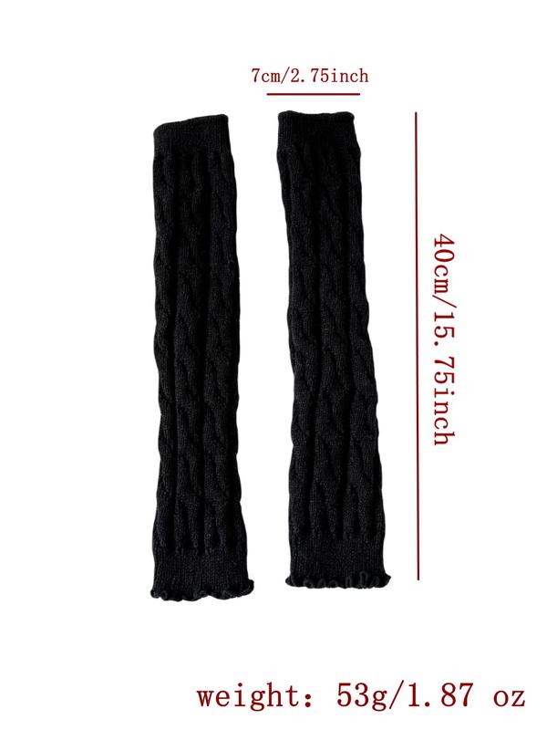 1 Pair Women's Cute Solid Color Arm Sleeves, Fashionable Y2k Style Arm Sleeves, Casual Trendy Arm Sleeves for Daily Wear 6