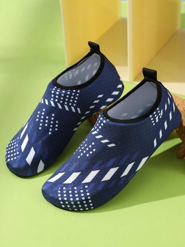 Men's Letter/Striped/Geometric Pattern Slip on Beach Shoes, Non-slip Breathable Comfortable Sports Shoes, 2024 Summer Water Shoes Aqua Shoes, 2024 Summer Water Shoes Aqua Shoes, Beach Shoes for Men 3