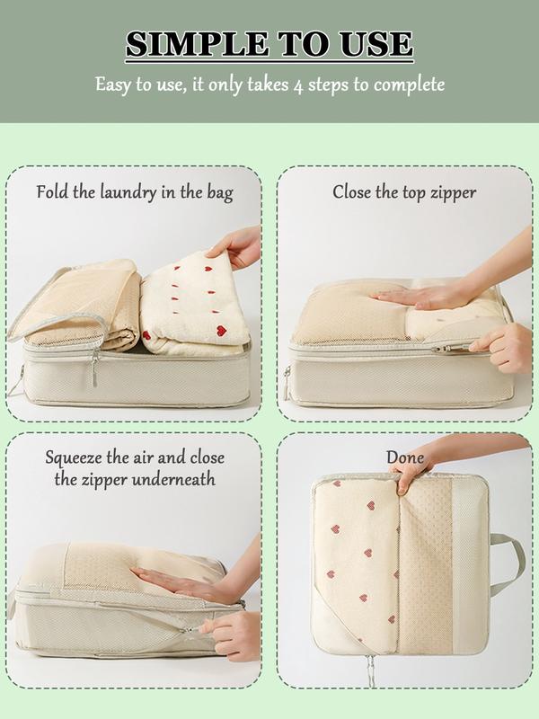 Product Introduction of Ready stock 5 in 1 set compression travel organizer bag set luggage expansion bag packing cubes suitcase storage pouch travel clothes storage bag 22