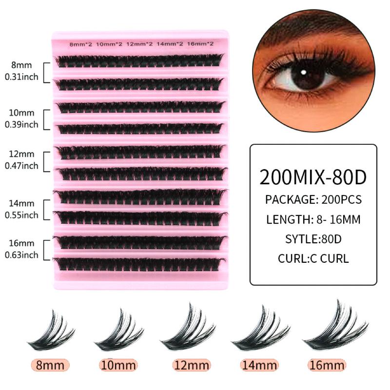 Nối Mi Giả, Tự Làm, Có Sẵn Trong 30D, 40D, 60D Và 80D, Cắt Ngành, Lông Mi Tự Ghép 2