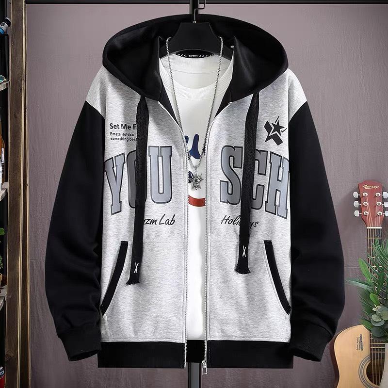 (CÓ TÚI TRONG ) ÁO KHOÁC NỈ HOODIE NÓN TO LOGO IN CHỮ NỔI DÂY NHƯ HÌNH THỜI TRANG YSCH