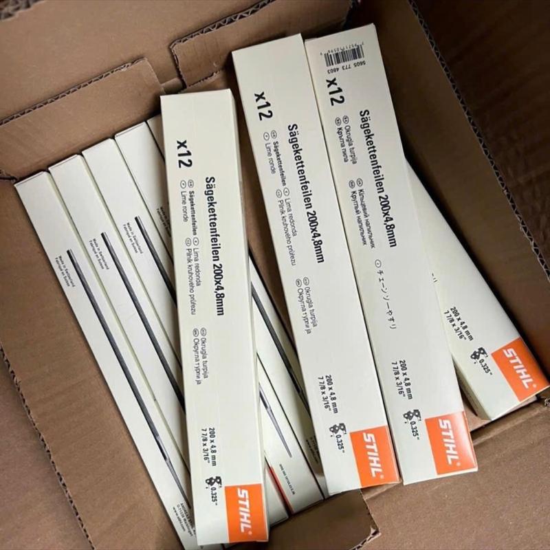 { Lẻ vỉ } Dũa xích máy cưa đủ cỡ 4.0 4.8 5.5 Stihl hàng đẹp