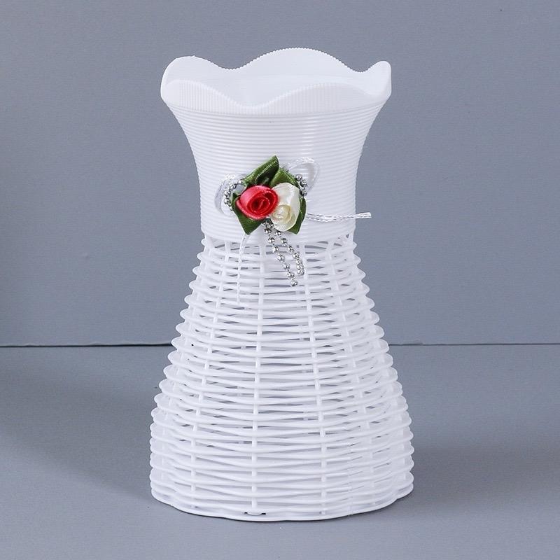 Lọ cắm hoa bằng nhựa trang trí, lọ nhựa trang trí nhà cửa đồ thủ công S0258 Decor