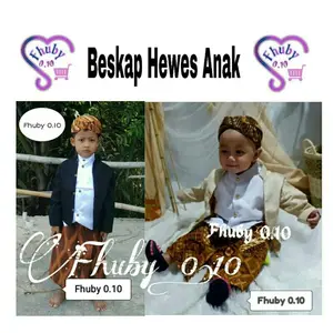 Beskap Sikepan OVJ Anak / Beskap Hewes Anak / Beskap+Rok Batik Coklat+Blangkon / Beskap Bayi Balita