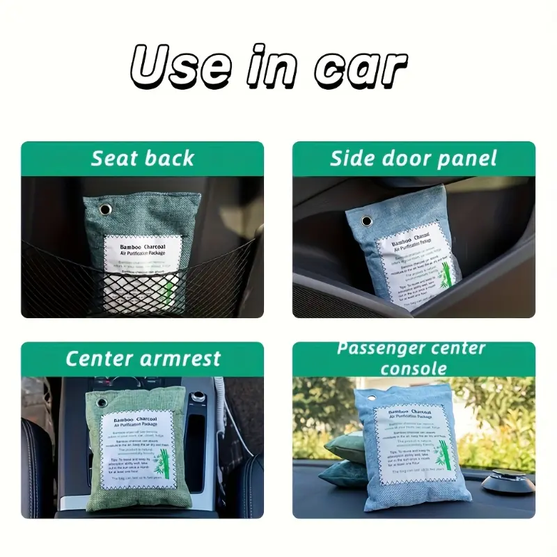 800G (20.6Oz) of 4 Different Colored Bamboo Charcoal Air Purifying Packs, Reusable, Suitable for Home Rooms, Car Interiors, Wardrobe And Shoe Cabinets 5