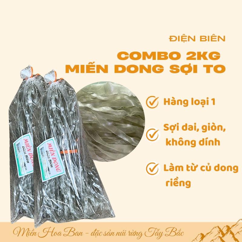 Combo 2kg Miến Dong Sợi To Điện Biên Loại 1  Food
