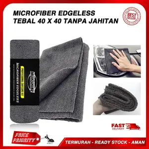 MORSHINE Microfiber Edgeless Tanpa Jahitan Tebal Premium Tidak Lecet Car Cleaning Microfibre 40x40 Detailing Kain Lap Pengering Kendaraan