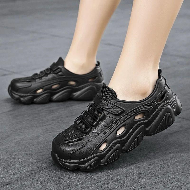 Product Introduction of Soft-soled hole shoes women's new summer-like EVA light non-slip heel slippers sandals beach high-value 8