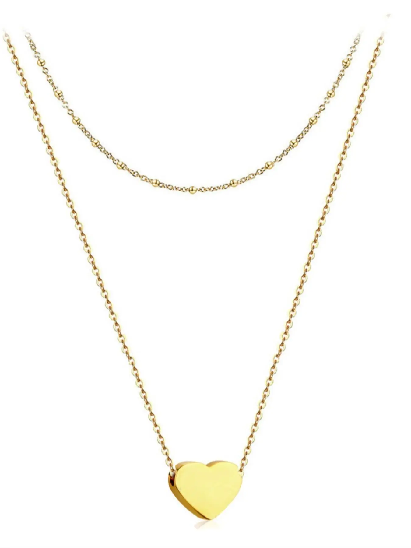 Heart Pendant Necklace for Women, Fashion Jewelry for Party, Daily Clothing Decor, Trendy All-match & Exquisite Jewelry for Birthday Gift