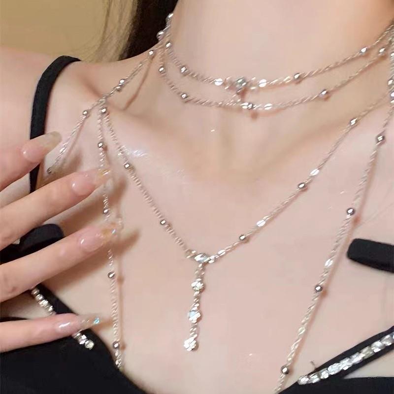Vòng Cổ Ngực, Cảm Giác Cao Cấp, Kim Cương Giả, Dây Chuyền Cơ Thể, Bikini, Dây Chuyền Bán Chạy, Dành Cho Nữ, Vòng Cổ Trang Trí Ảnh, Dễ Thương Và Gợi Cảm, Năm 2025 1