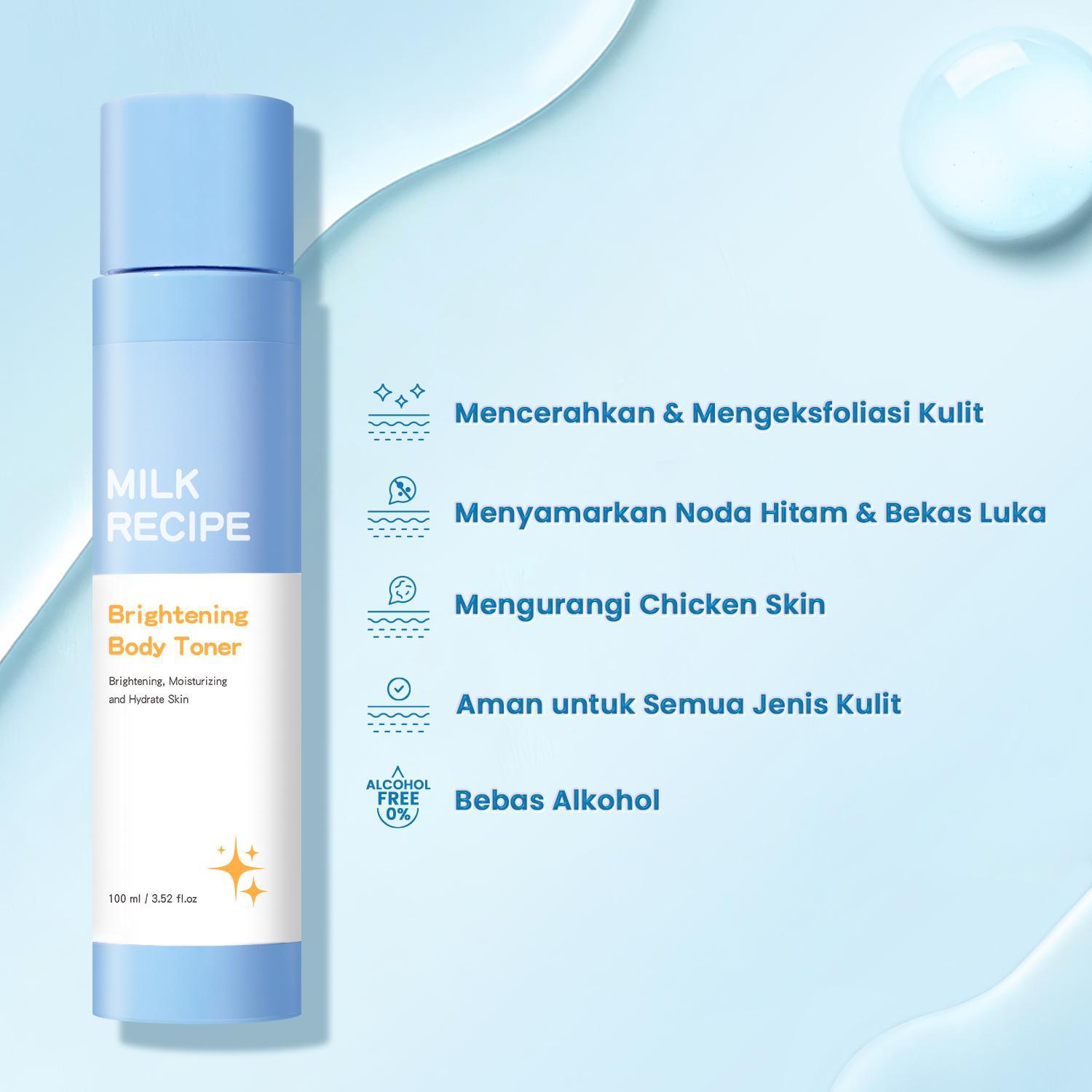 Milk Recipe 2in1 Smooth & Radiant Body Duo Bundle - Body Toner + Tone Up Spray Milk Recipe 2in1 Smooth & Radiant Body Duo Bundle - Body Toner + Tone Up Spray