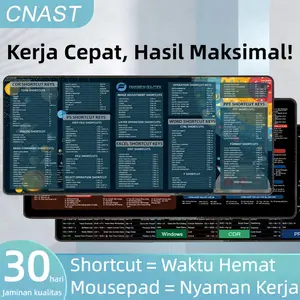 MousePad Rumus Excel/Word/PPT/Office/AI/Photoshop/PR/CDR shortcuts Cetak Tombol Shortcut 80x30cm CNAST