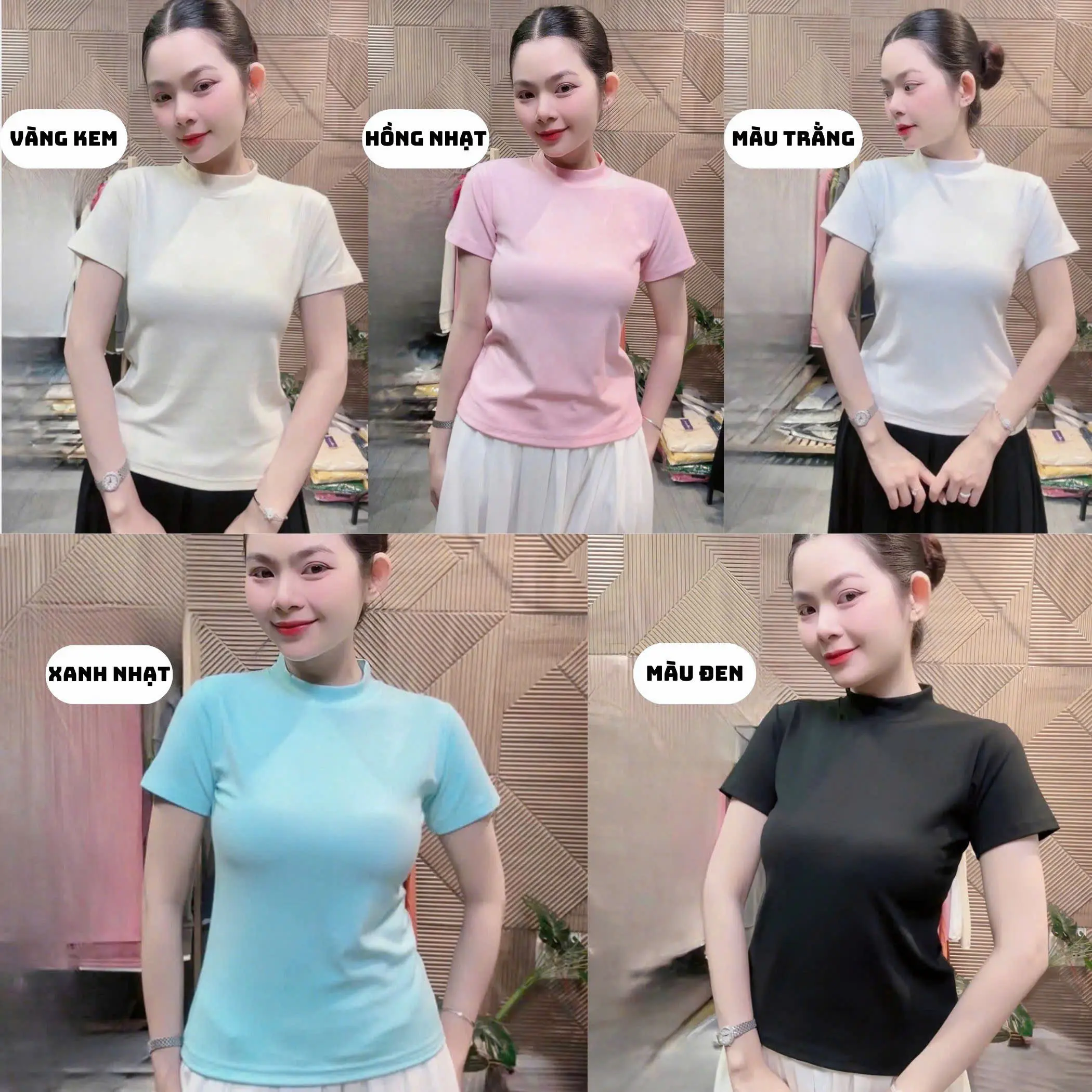 áo thun len coton qc tôn dáng cực xinh